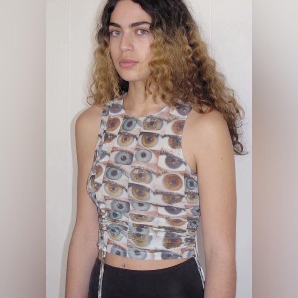 PALOMA WOOL - BAVIERA TOP - ECRU EYE PRINT - Size medium